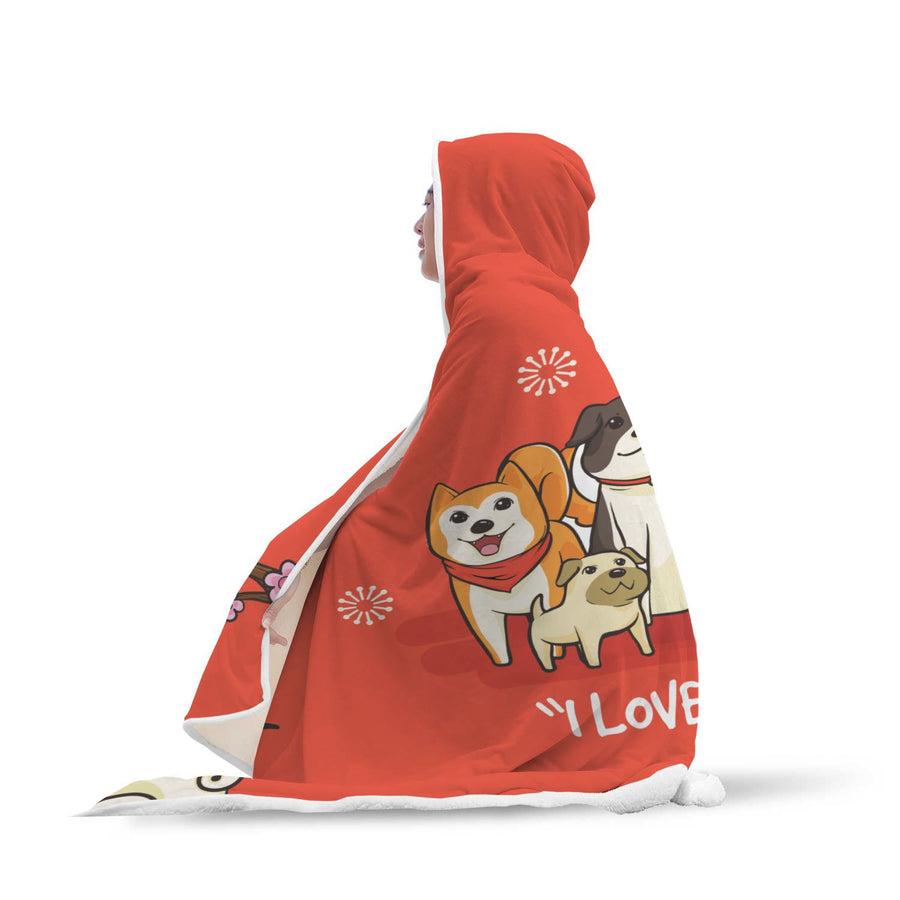 Dog Lover Hooded Blanket