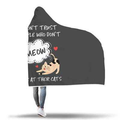 Cat Lovers Hooded Blanket