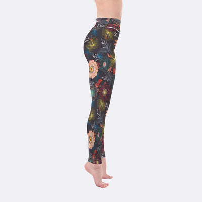 Neon Floral Yoga leggings