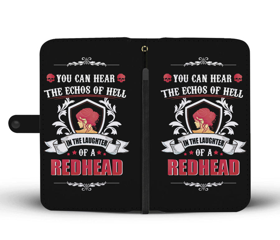 Red Head Phone Wallet Case
